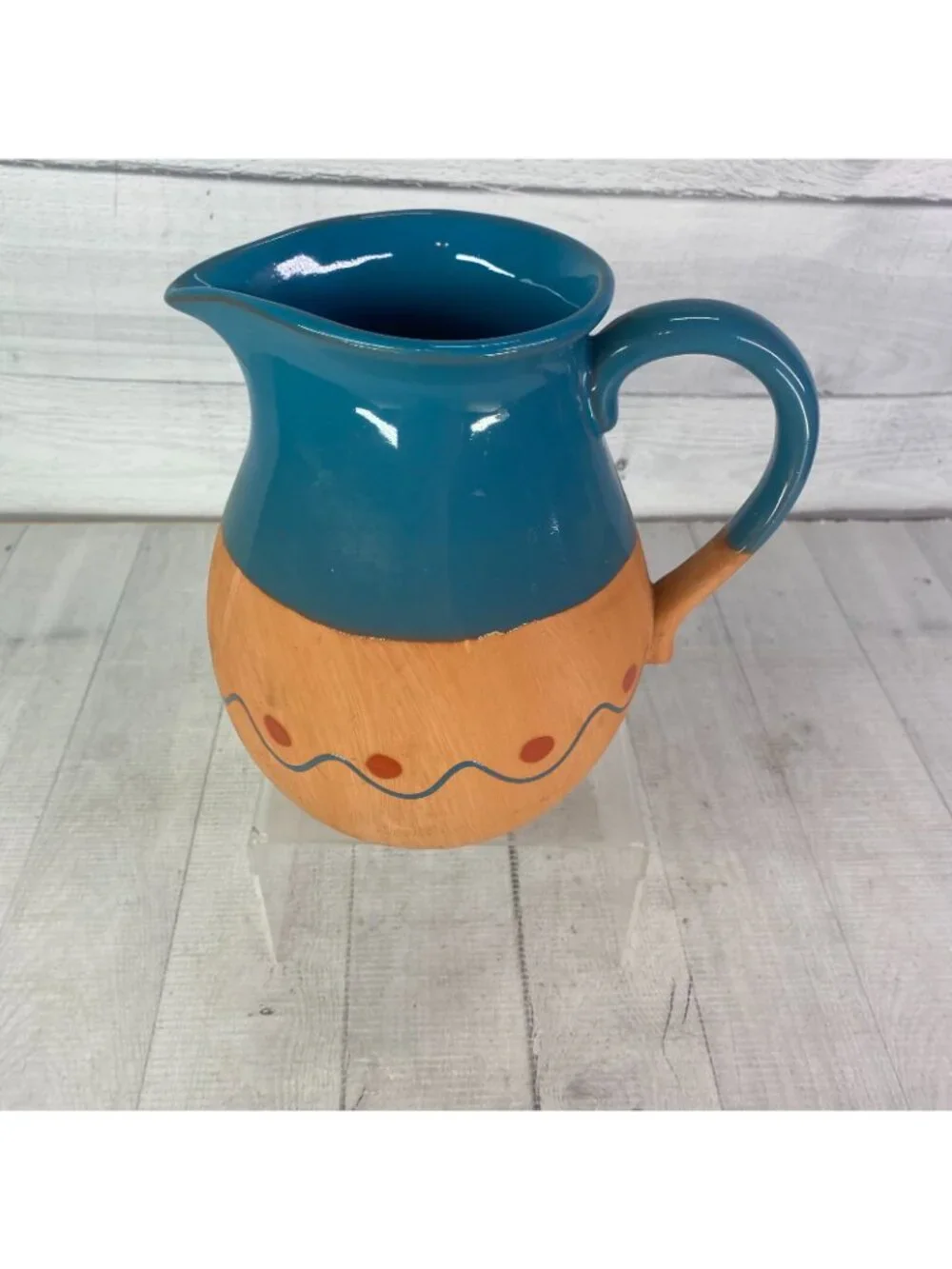 Vintage Himark TERRA COTTA Turquoise Glaze South Western 8.25